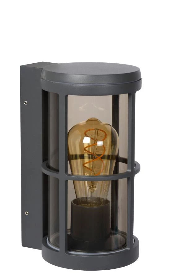 Lucide NAVI - Wall light Indoor/Outdoor - 1xE27 - IP54 - Anthracite - off